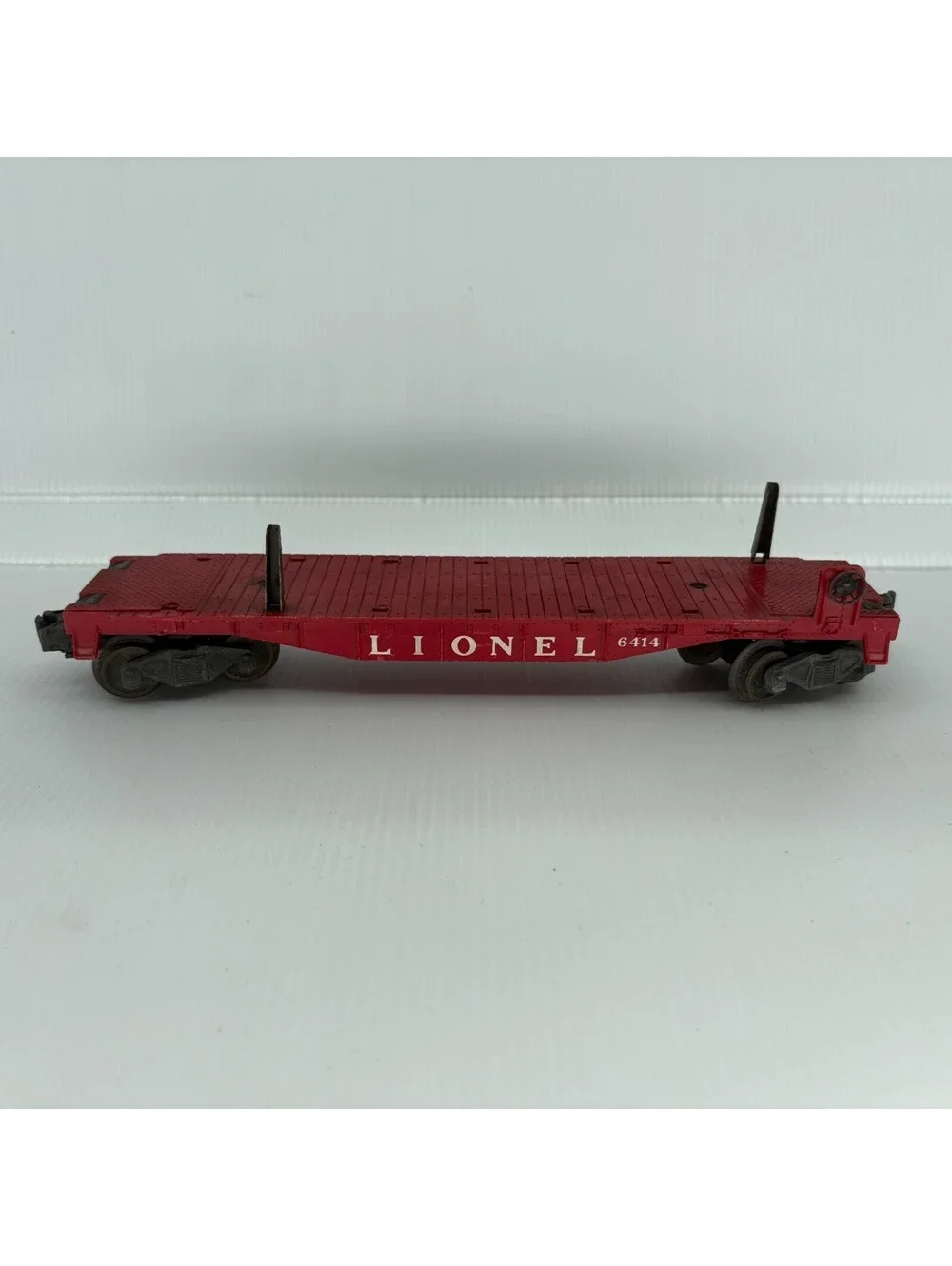 Vintage Lionel 6414 Red Auto Loader Flatcar O Gauge Train Car For Repair